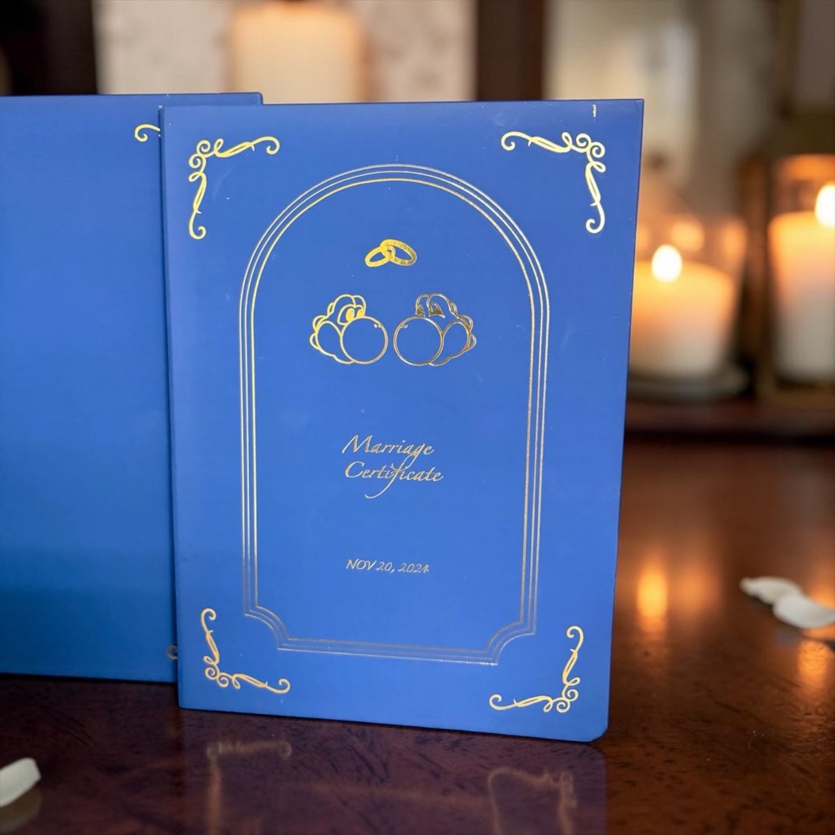 婚禮證書夾燙金作品